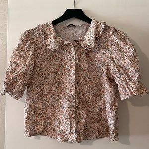 Darling Cropped Puff Sleeved Blouse